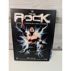 WWE The Rock Video One Size Black Wrestling Most Electrifying Man DVD Set
